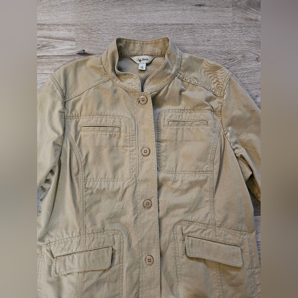 L L Bean Blazer Womens Size XL Full Button Long Sleeve Cotton Jacket 282451 - Picture 9 of 15